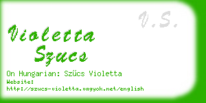 violetta szucs business card