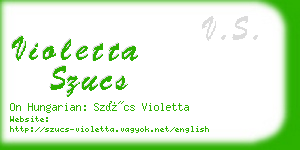 violetta szucs business card